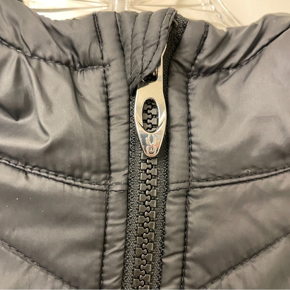 SPYDER Women’s Full Zip Insulated Hooded Quilted Puffer Jacket Black Small S - Picture 5 of 15